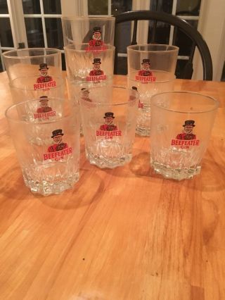 Beefeater London Dry Gin Hi - Ball Glass Set Of 10 Rare Sexy Cool