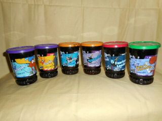 Rocky & Bullwinkle Bama Jelly Jars,  Complete Set Of Six Still Filled With Jelly