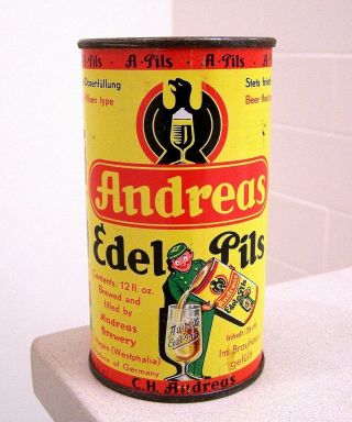 Tough Andreas Edel Pils Bo Indoor Flat Top Beer Can From Hagen,  Germany