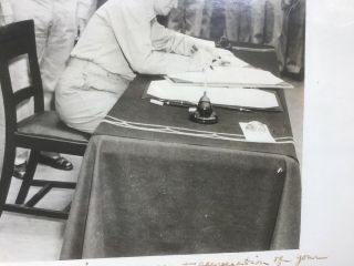WWII Admiral Chester W.  Nimitz Signed Photo Japanese Surrender 1945 USS Missouri 5