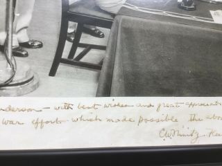 WWII Admiral Chester W.  Nimitz Signed Photo Japanese Surrender 1945 USS Missouri 8
