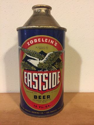 Eastside Beer,  Irtp Cone Top Beer Can.  Los Angeles Brewing Co.  La Ca