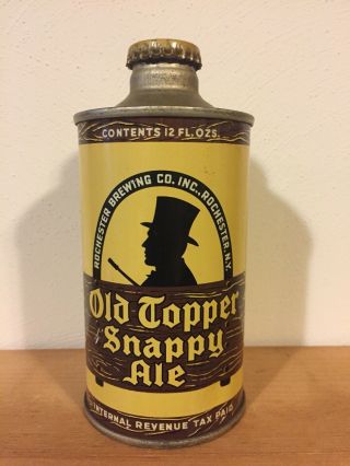 Old Topper Snappy Ale,  Irtp Cone Top Beer Can.  Rochester Brewing Co.  Rochester Ny
