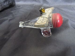 Antique Spirit Of Goodwill Glass Airplane & Aviator Candy Container