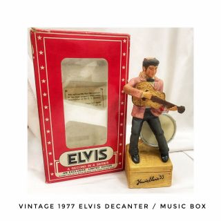 Vintage Limited Edition Elvis Decanter / Music Box 1977 Mccormick Distilling