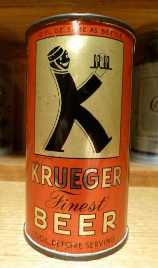 Krueger Finest Beer Oi Flat Top Beer Can - Usbc 90 - 06 - Awesome - K - Man
