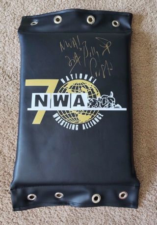 Billy Corgan Autographed Ring Nwa 70th Anniversary Turnbuckle Pad,  Sp