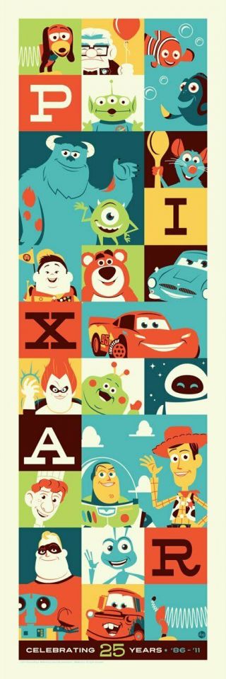 Pixar 25th Anniversary Print - Dave Perillo Artist - Standard Edition (slinky