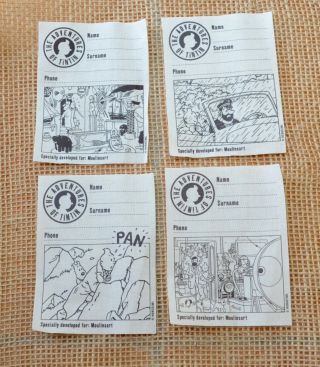 The Adventures Of Tintin Sewn On Label/ Embroidery Cotton Tintin Haddock