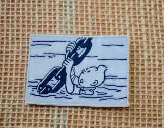 The Adventures of Tintin Sewn on Label/ embroidery cotton Tintin Haddock 4