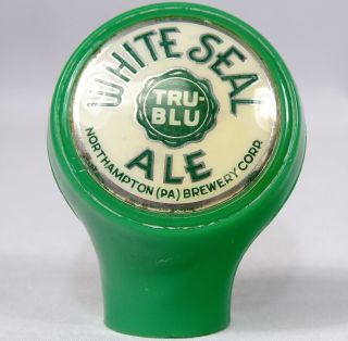 Tru - Blu White Seal Ale Beer Ball Tap Knob Handle Northampton Pa Brewery Bastian