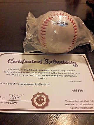 45th President Donald Trump Signed Autographed Authentic MLB Baseball w/COA 2