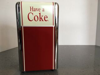 Coca Cola Have A Coke Napkin Holder Dispenser Metal Chrome 50 ' s Diner Style T112 2