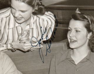 Judy Garland autograph,  2 unknown 2