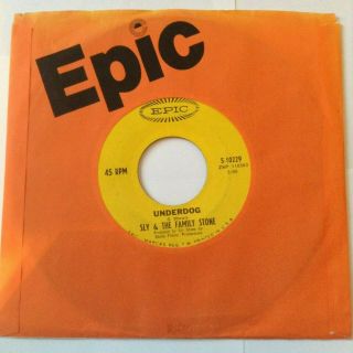 Sly & The Family Stone - Underdog / Bad Risk - Rare Epic Single 5 - 10229