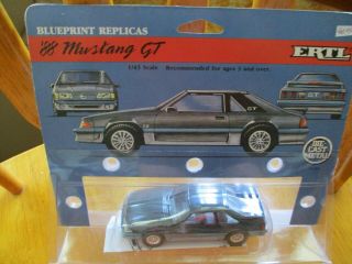 Rare - Highly Collectible Blueprint Replicas " 88 Mustang Gt " 1/43 Scale Diecast