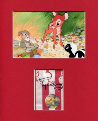 Tyrus Wong Disney Legend Artist Illustrator Bambi Signed Autograph Photo Display
