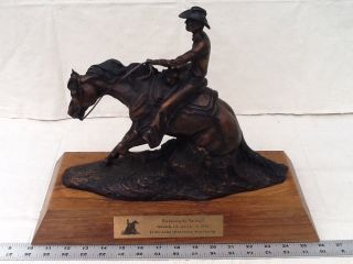2004 Nrha Reining By The Bay Novice Horse Non - Pro Bronze Trophy