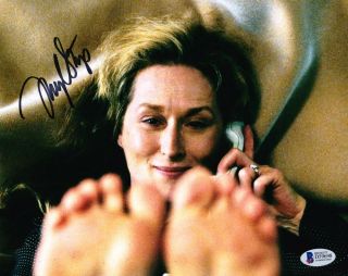 Meryl Streep Signed 8x10 Photo Authentic Autograph Adaptation Beckett
