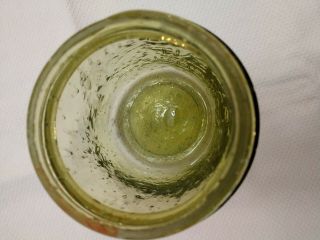 Yellow Green Mason Jar 1858 Pint loaded with bubbles Gorgeous conditio 5