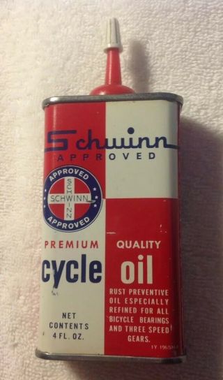 Vintage Schwinn Premium Quality Cycle Oil Handy Oiler 4oz.