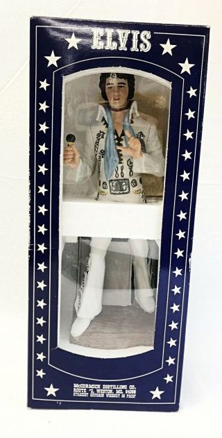Elvis Mccormick Distilling Bourbon Music Box Figurine Decanter 1977,  Neve
