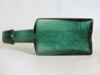 Rare Dark Green G W Merchant Pontil Bottle - Lockport Ny
