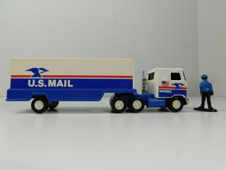 Vintage Buddy L U.  S.  Mail Mack Tractor Trailer Truck With Accessories RARE 4