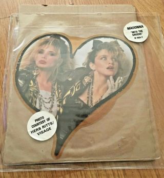 Madonna Into The Groove 7 " Shaped Picture Disc Uk 1985,  Both Stickers W8934p