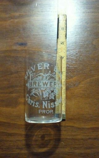 Pre Prohibition Acid Etch Beer Glass Butte Mt Silver Bow Brewery