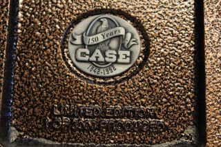 J I Case Eagle 150th Anniversary Cast Iron Doorstop Bookend Plaque Bronze Finish 4