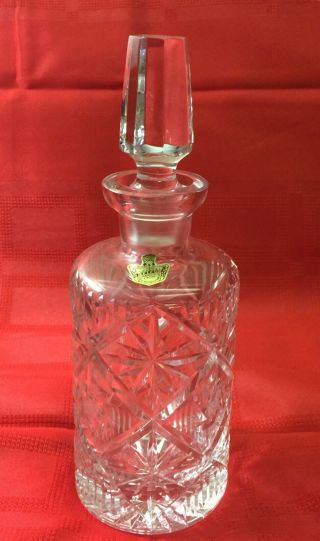 Vintage Violetta 24 Cut Crystal Liquor Whiskey Decanter Poland