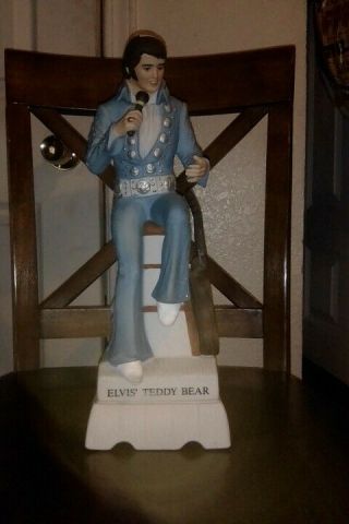 Mccormick Elvis Presley Teddy Bear Decanter And Music Box