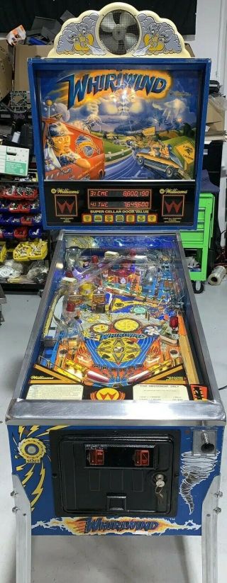 Whirlwind Pinball Machine Williams Coin Op Arcade 1990 Leds