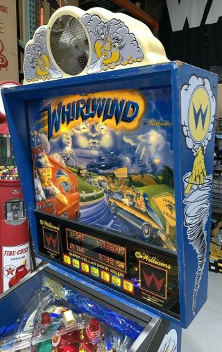 Whirlwind Pinball Machine Williams Coin Op Arcade 1990 LEDs 3