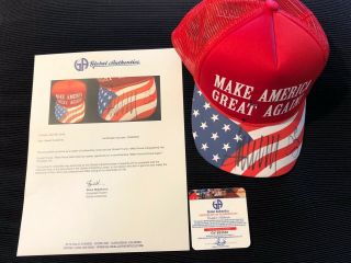 Donald Trump & Mike Pence Dual Signed Make America Great Again Maga Hat Ga
