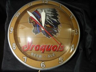 Iroquois Beer Chief Clock From Buffalo Ny