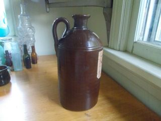 STEPHENS INK EMB WITH LABELS STONEWARE 1/2 GALLON JUG WITH HANDLE WW1 LABEL 3