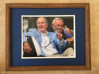 Arnold Palmer,  President George Hw Bush Signed Photo Proof