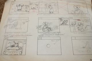 Popeye The Sailer Cartoon TV Show Animated Series Storyboard Sketch Art 5 2