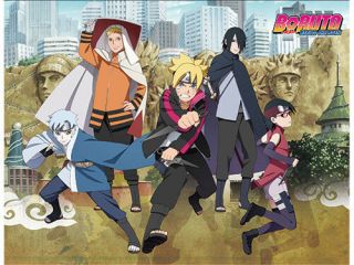 Naruto Boruto Group Fleece Throw Blanket Anime Manga