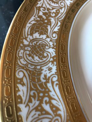 Heinrich & Co.  Selb Bavaria Gold Encrusted Dinner Plate 11 