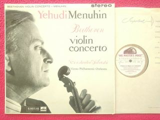 Hmv Asd 377 Stereo W/g Ed1 - Beethoven Violin Concerto Menuhin Silvestri Nm