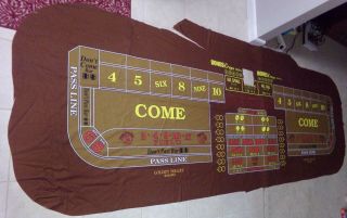 $$$ Golden Nugget Casino Craps Table Covering/synthetic - Used/gc $$$ 11 