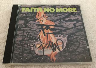 Faith No More The Real Thing Signed Cd Mike Patton Autographed Epic