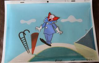 Bozo The Clown Animation Cel Hand Painted Background 108 Larry Harmon