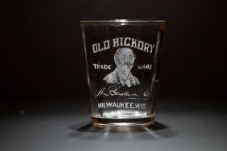 Pre Pro Prohibition Shot Glass Old Hickory Paneled Glass
