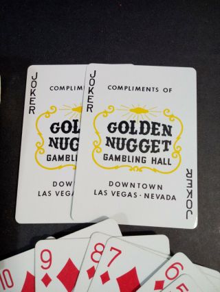 Complete Uncancelled Golden Nugget Casino Playing 54 Cards Black Deck Las Vegas 6