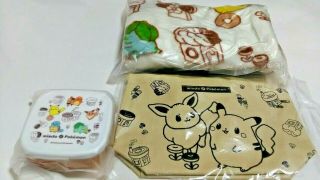 Limited Misdo × Pokemon Lucky Bag - Tote Bag,  Blanket & Lunch Box (wh) - Japan,  F/s
