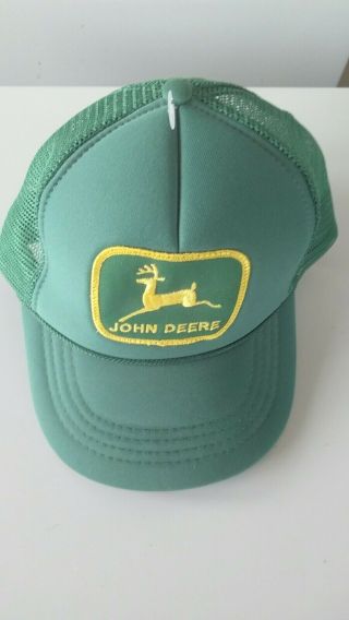 John Deere Youth Trucker Hat Green And Yellow Adjustable Snapback Nwot
